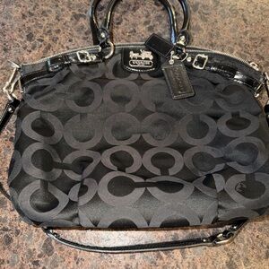 Coach Black Signature Shoulder Bag